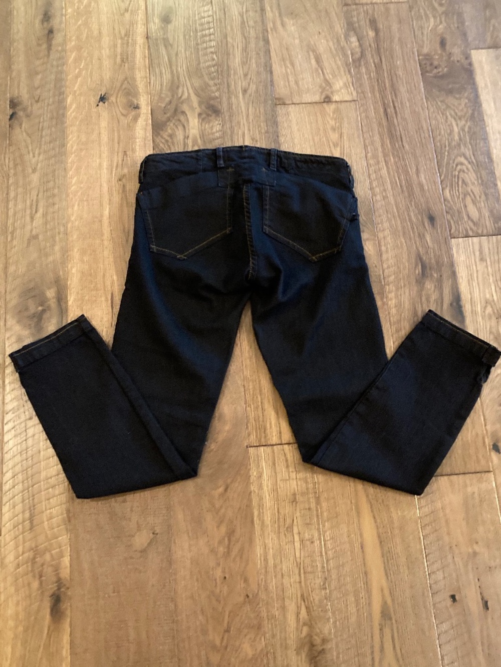 DEVON By AGATHA BLOIS Black Denim Jeans Low Rise Super Skinny Sz 28 - Picture 3 of 11